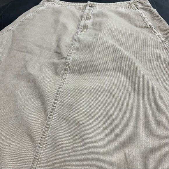 Eddie Bauer Womens 18Petite Corduroy Long Skirt Tan 100% Cotton Modest Back Slit - Picture 13 of 15